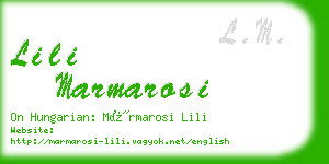 lili marmarosi business card